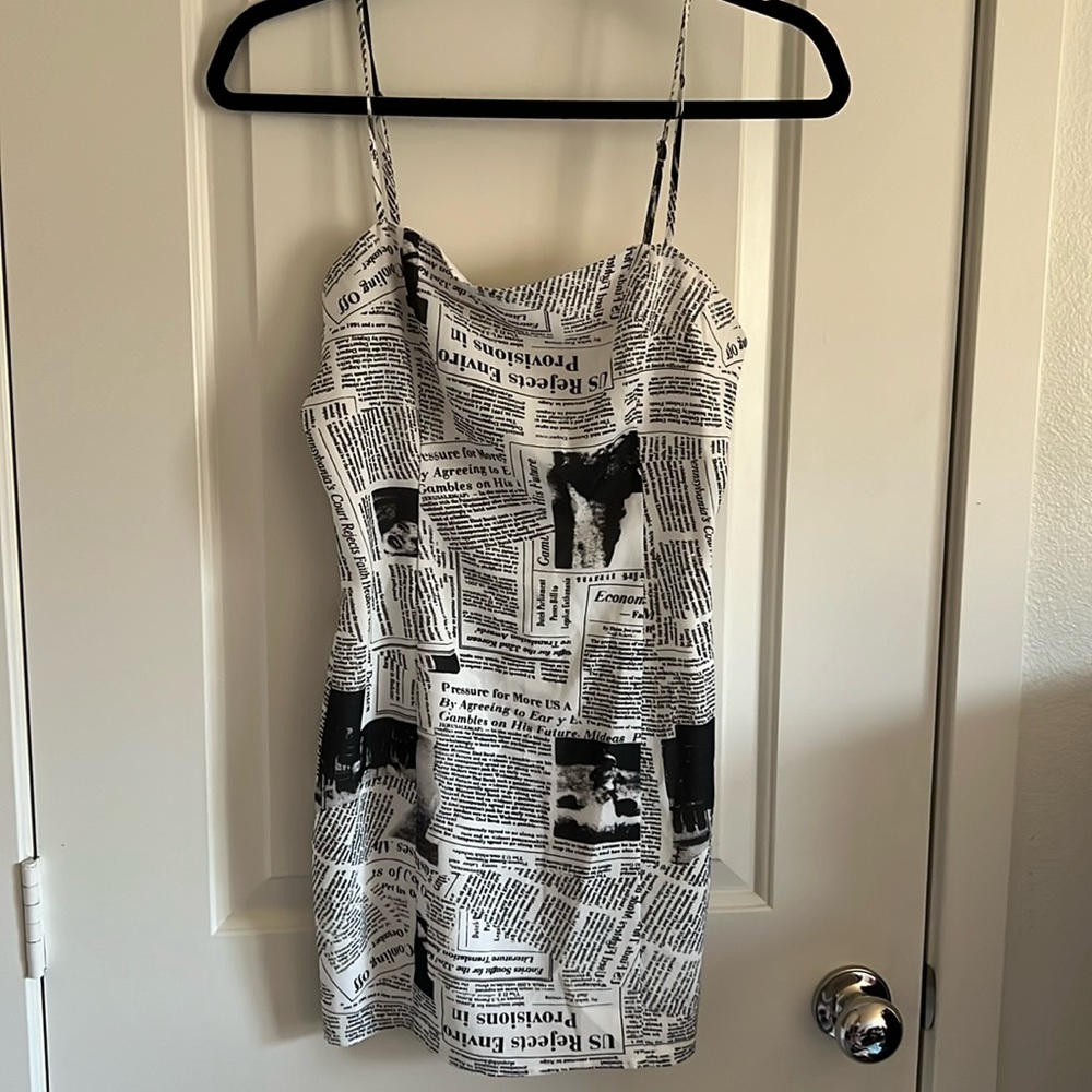Super down Newspaper Mini Dress - Size S